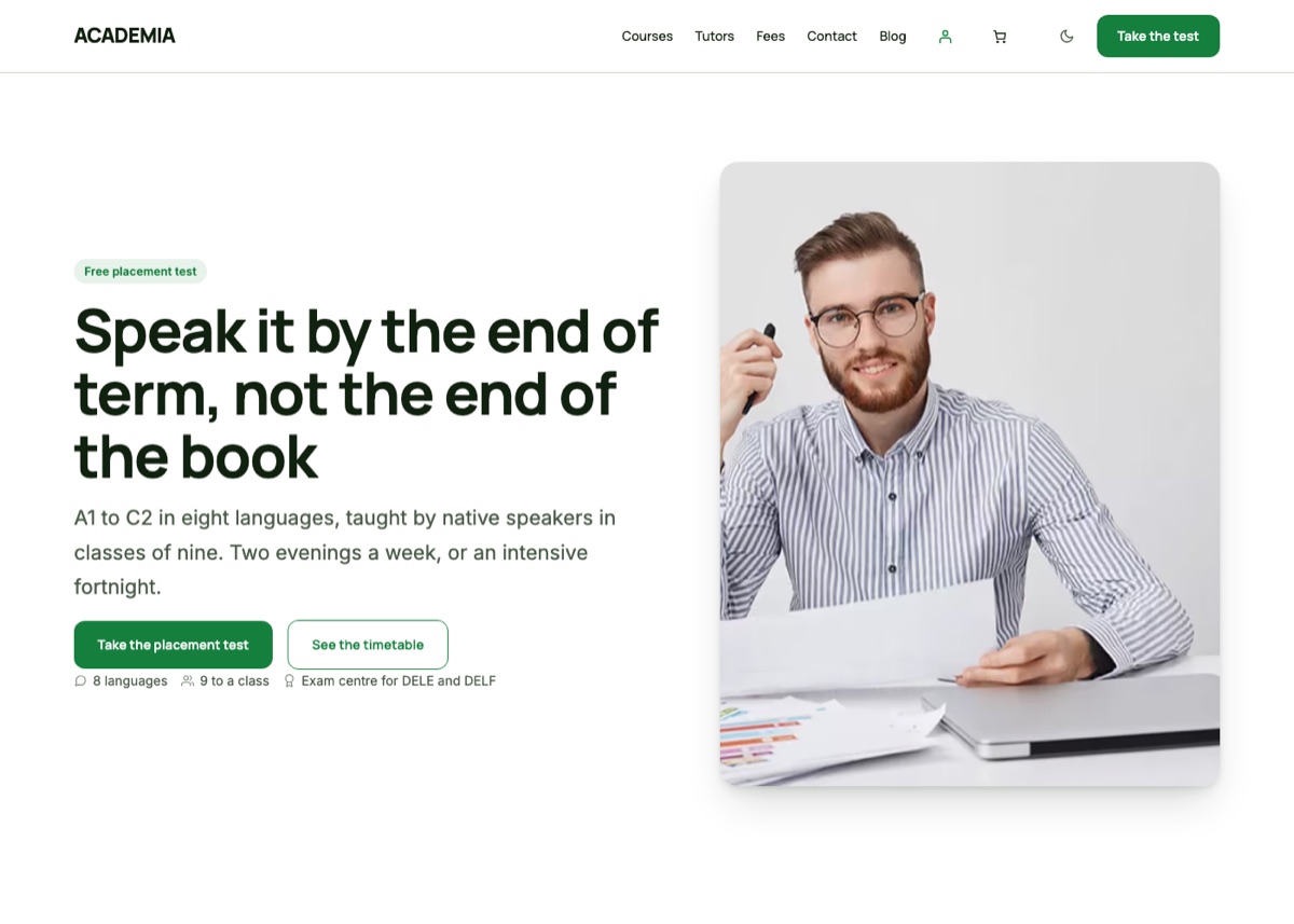 The Language school starter site