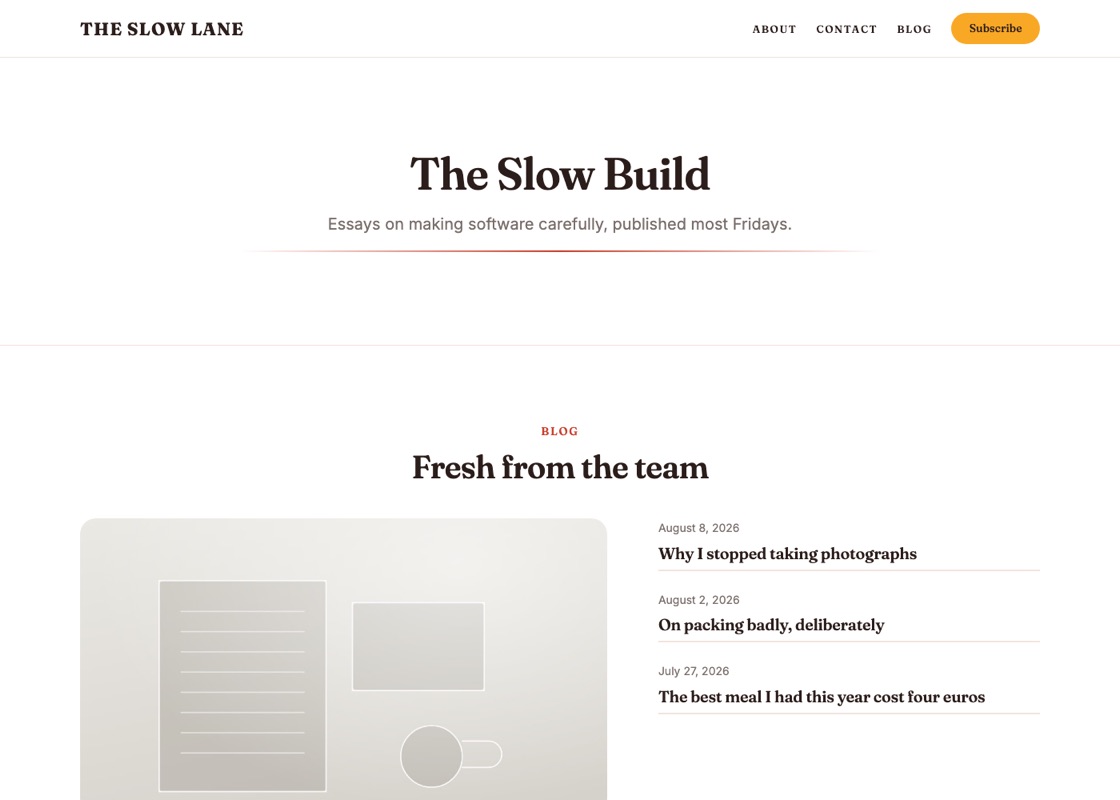 The Blog & magazine starter site