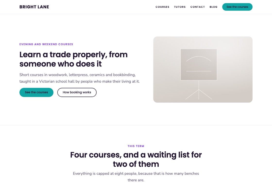 The Courses starter site