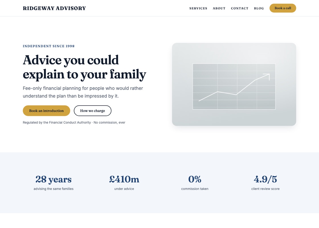 The Finance & advisory starter site